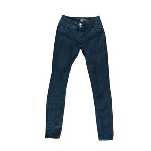 Soundgirl Skinny Jeans Black Wash Denim Ankle Stretch Low Rise Juniors 3
